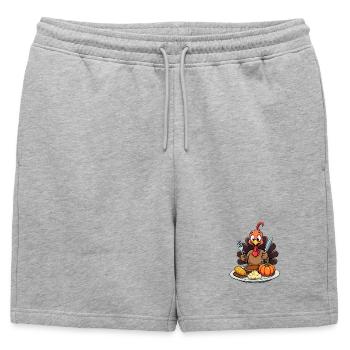 Thanksgiving Drôle Dinde de Thanksgiving - Short de survêtement homme premium - gris chiné - Devant - AI Model Male 178 light (178cm)