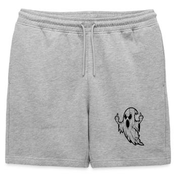 Fantôme gothique signe de rébellion - Short de survêtement homme premium - gris chiné - Devant - AI Model Male 178 light (178cm)