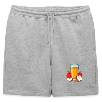 jus de pomme - Short de survêtement homme premium - gris chiné - Devant - AI Model Male 178 light (178cm)