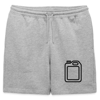 bidon - Short de survêtement homme premium - gris chiné - Devant - AI Model Male 178 light (178cm)