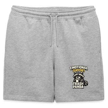 Soutien émotionnel Trash Panda - Short de survêtement homme premium - gris chiné - Devant - AI Model Male 178 light (178cm)