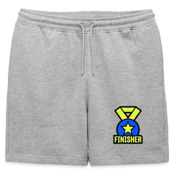 Étoile de la médaille de Finisher Fier - Short de survêtement homme premium - gris chiné - Devant - AI Model Male 178 light (178cm)