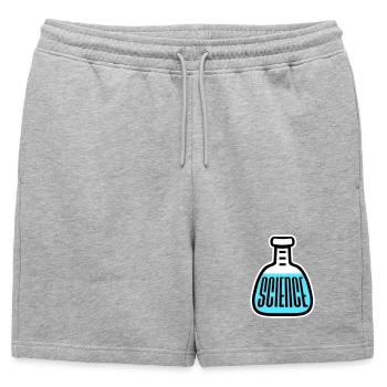 Déclaration scientifique : Déclaration sur l’éducation des nerds - Short de survêtement homme premium - gris chiné - Devant - AI Model Male 178 light (178cm)