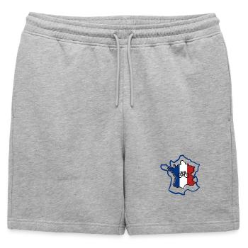 France Cycling – Bicycle Rider Design - Mens' Premium Organic Sweatshorts - heather grey - Front - AI Model Male 178 light (178cm)