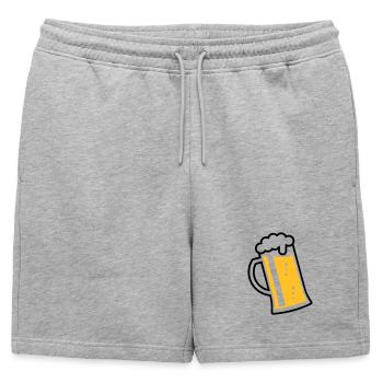Maßkrug (bière / mug à bière / verre à bière / R /\/ 2C) - Short de survêtement homme premium - gris chiné - Devant - AI Model Male 178 light (178cm)