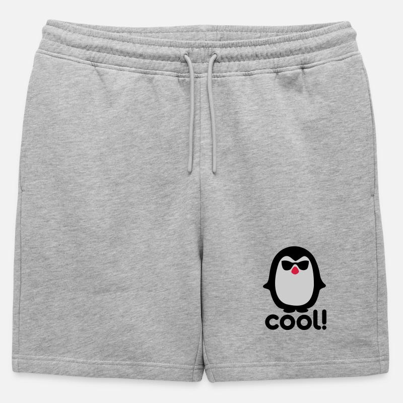 Cool pinguïn - Männer Premium Organic Sweatshorts - Grau meliert