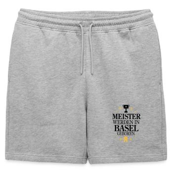 Maîtres de Bâle - Short de survêtement homme premium - gris chiné - Devant - AI Model Male 178 light (178cm)