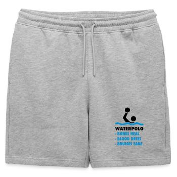 water polo - Short de survêtement homme premium - gris chiné - Devant - AI Model Male 178 light (178cm)