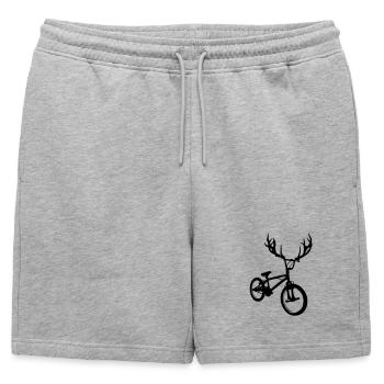 BMX sauvage - Short de survêtement homme premium - gris chiné - Devant - AI Model Male 178 light (178cm)