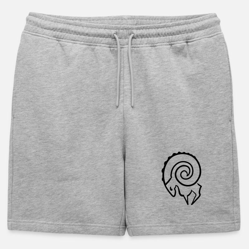 widder - Männer Premium Organic Sweatshorts - Grau meliert