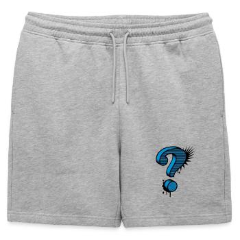 Un point d'interrogation graffiti - Short de survêtement homme premium - gris chiné - Devant - AI Model Male 178 light (178cm)