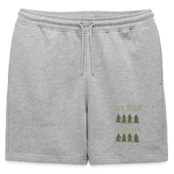 LA forêt suffit - Short de survêtement homme premium - gris chiné - Devant - AI Model Male 178 light (178cm)