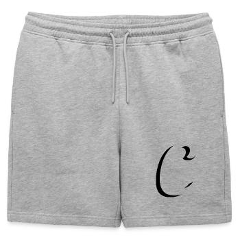 Lettre C, nom, la lettre C - Short de survêtement homme premium - gris chiné - Devant - AI Model Male 178 light (178cm)