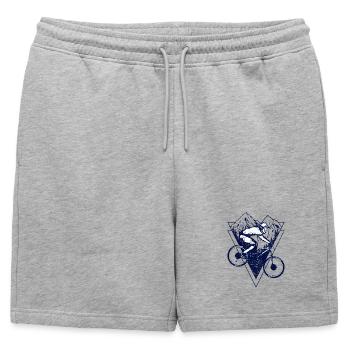 Triangles du VTT - Short de survêtement homme premium - gris chiné - Devant - AI Model Male 178 light (178cm)