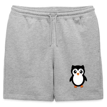Hibou Black Bird Bird Animaux Cadeau - Short de survêtement homme premium - gris chiné - Devant - AI Model Male 178 light (178cm)