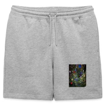 sapin decoré - Short de survêtement homme premium - gris chiné - Devant - AI Model Male 178 light (178cm)