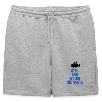 Cinéma Streaming Déclaration Caméra - Short de survêtement homme premium - gris chiné - Devant - AI Model Male 178 light (178cm)
