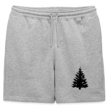 Icône de sapin de Noël icône sapin illustration graphique - Short de survêtement homme premium - gris chiné - Devant - AI Model Male 178 light (178cm)