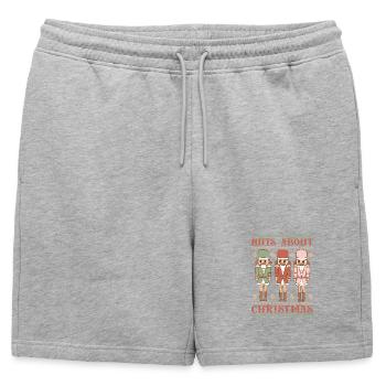 Pull de Noël moche - Short de survêtement homme premium - gris chiné - Devant - AI Model Male 178 light (178cm)