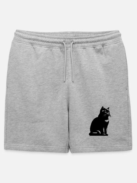 British Shorthair Cat - Mens' Premium Organic Sweatshorts - heather grey