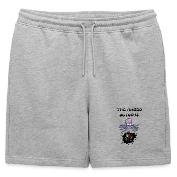 The angry octopus - Mens' Premium Organic Sweatshorts - heather grey - Front - AI Model Male 178 light (178cm)
