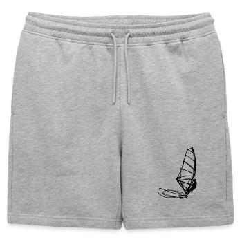 Croquis de planche à voile - Short de survêtement homme premium - gris chiné - Devant - AI Model Male 178 light (178cm)