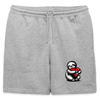 Paresse - Short de survêtement homme premium - gris chiné - Devant - AI Model Male 178 light (178cm)