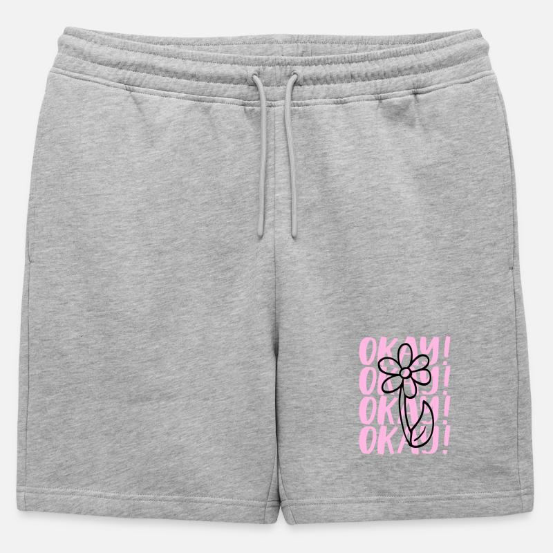 Statement Design - Männer Premium Organic Sweatshorts - Grau meliert