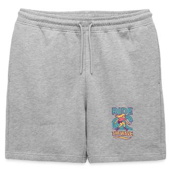 T-shirt thème surf et défilement - Short de survêtement homme premium - gris chiné - Devant - AI Model Male 178 light (178cm)