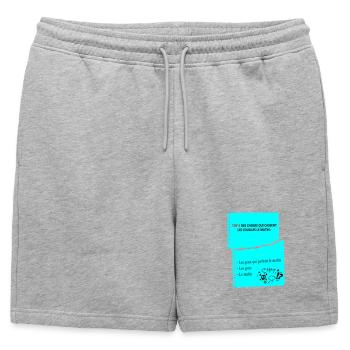 Citation Humoristique Matinales d'un râleur - Short de survêtement homme premium - gris chiné - Devant - AI Model Male 178 light (178cm)