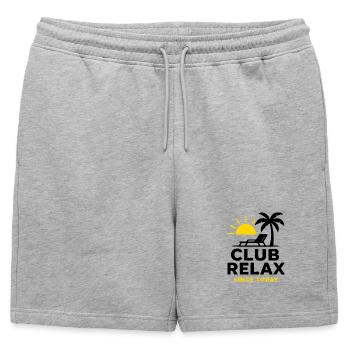 Lever de soleil avec message de motivation - Short de survêtement homme premium - gris chiné - Devant - AI Model Male 178 light (178cm)