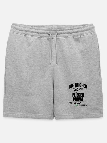 Abstract CO2 Climate Protection Design - Mens' Premium Organic Sweatshorts - heather grey