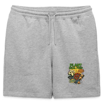 PRÉPARATION DE TOURTEAUX VÉGÉTAUX - Short de survêtement homme premium - gris chiné - Devant - AI Model Male 178 light (178cm)