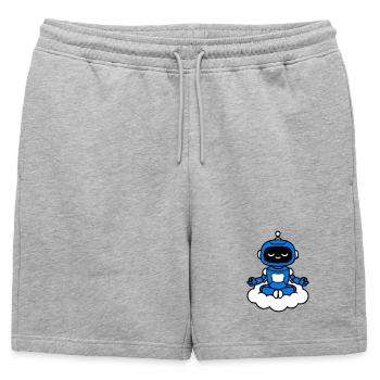 Fan Club Humain IA Robot Flottant - Short de survêtement homme premium - gris chiné - Devant - AI Model Male 178 light (178cm)