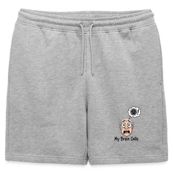 Mon Neurone Cellule Cartoon Chaos - Short de survêtement homme premium - gris chiné - Devant - AI Model Male 178 light (178cm)