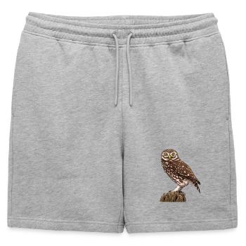 Petite chouette - Short de survêtement homme premium - gris chiné - Devant - AI Model Male 178 light (178cm)