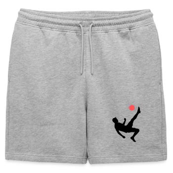Football aérien dynamique - Short de survêtement homme premium - gris chiné - Devant - AI Model Male 178 light (178cm)