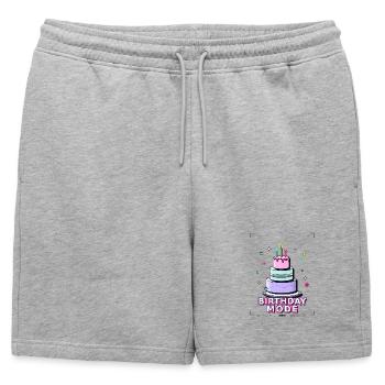 gâteau d’anniversaire anniversaire - Short de survêtement homme premium - gris chiné - Devant - AI Model Male 178 light (178cm)