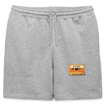 Mixtape Cassette rétro - Short de survêtement homme premium - gris chiné - Devant - AI Model Male 178 light (178cm)