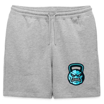Logo kettlebell d’entraînement - Short de survêtement homme premium - gris chiné - Devant - AI Model Male 178 light (178cm)
