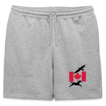 Liberté au Canada Don du Canada - Short de survêtement homme premium - gris chiné - Devant - AI Model Male 178 light (178cm)