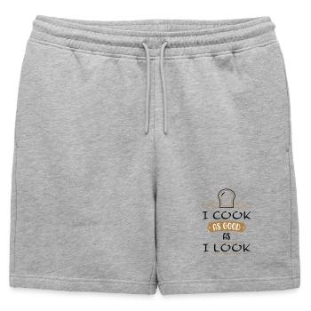 Chef amateur - Short de survêtement homme premium - gris chiné - Devant - AI Model Male 178 light (178cm)