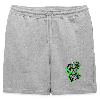 Motocross - Short de survêtement homme premium - gris chiné - Devant - AI Model Male 178 light (178cm)