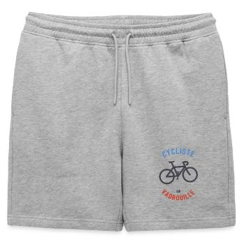 Cyclist in Mop - Mens' Premium Organic Sweatshorts - heather grey - Front - AI Model Male 178 light (178cm)