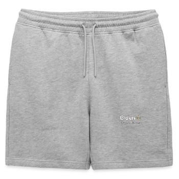 T-shirt critique de l’économie de Biden - Short de survêtement homme premium - gris chiné - Devant - AI Model Male 178 light (178cm)