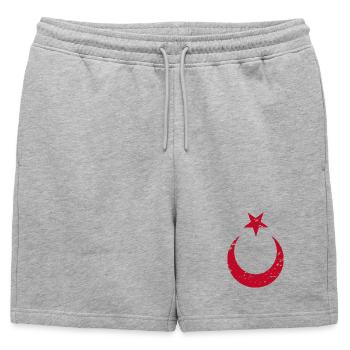 Turquie Türkiye Bayrak - Short de survêtement homme premium - gris chiné - Devant - AI Model Male 178 light (178cm)