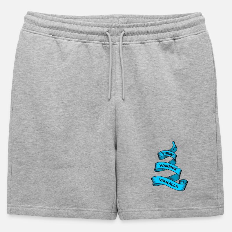 Wikinger Wimpel oder Banner blau - Männer Premium Organic Sweatshorts - Grau meliert