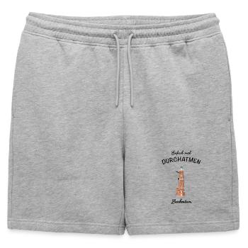 Bremerhaven, phare Loschenturm - Short de survêtement homme premium - gris chiné - Devant - AI Model Male 178 light (178cm)