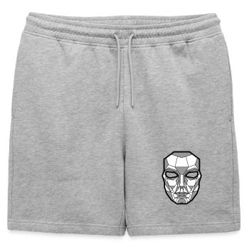 Kimura Mask Gray - Mens' Premium Organic Sweatshorts - heather grey - Front - AI Model Male 178 light (178cm)