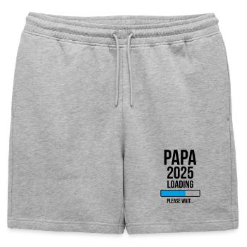 Papa 2025 Loading Please wait... - Short de survêtement homme premium - gris chiné - Devant - AI Model Male 178 light (178cm)